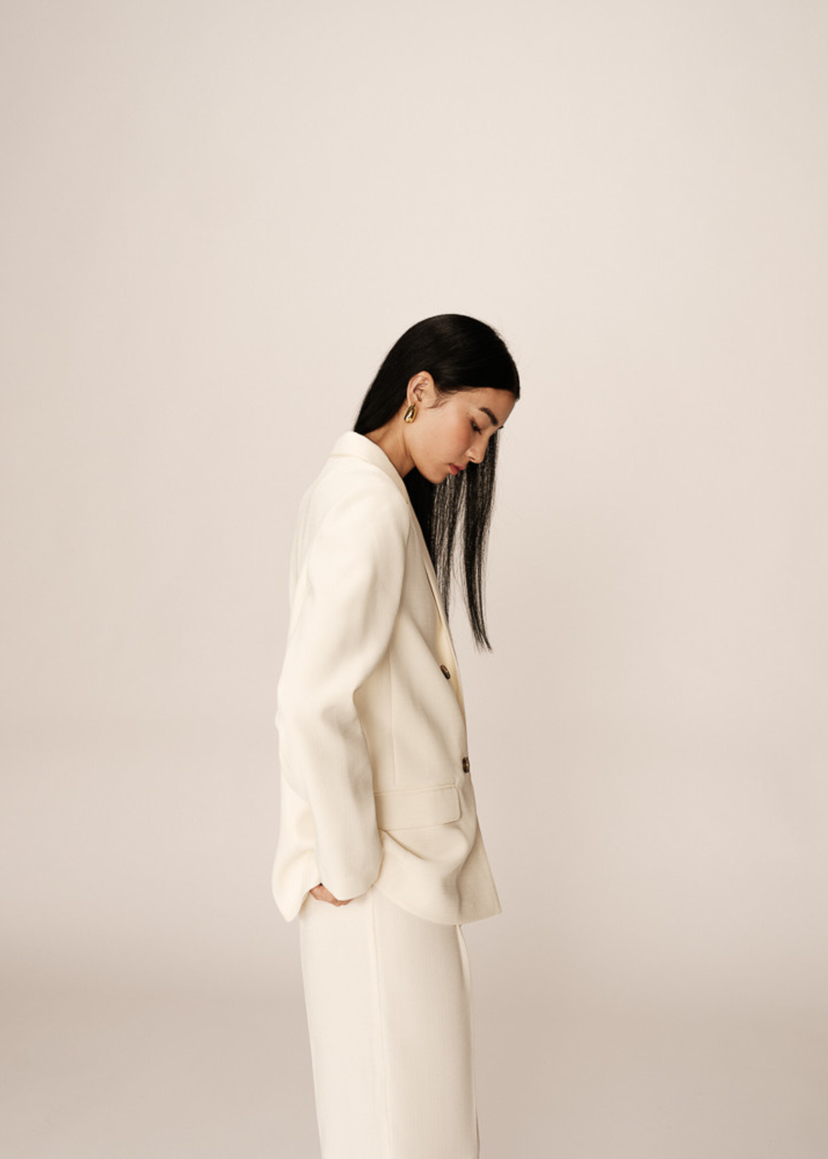 Grace and Mila Grace & Mila Parfaite Blazer - Ecru