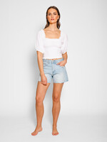 Koy Resort Koy Resort Miami Boho Smocked Crop Top - White