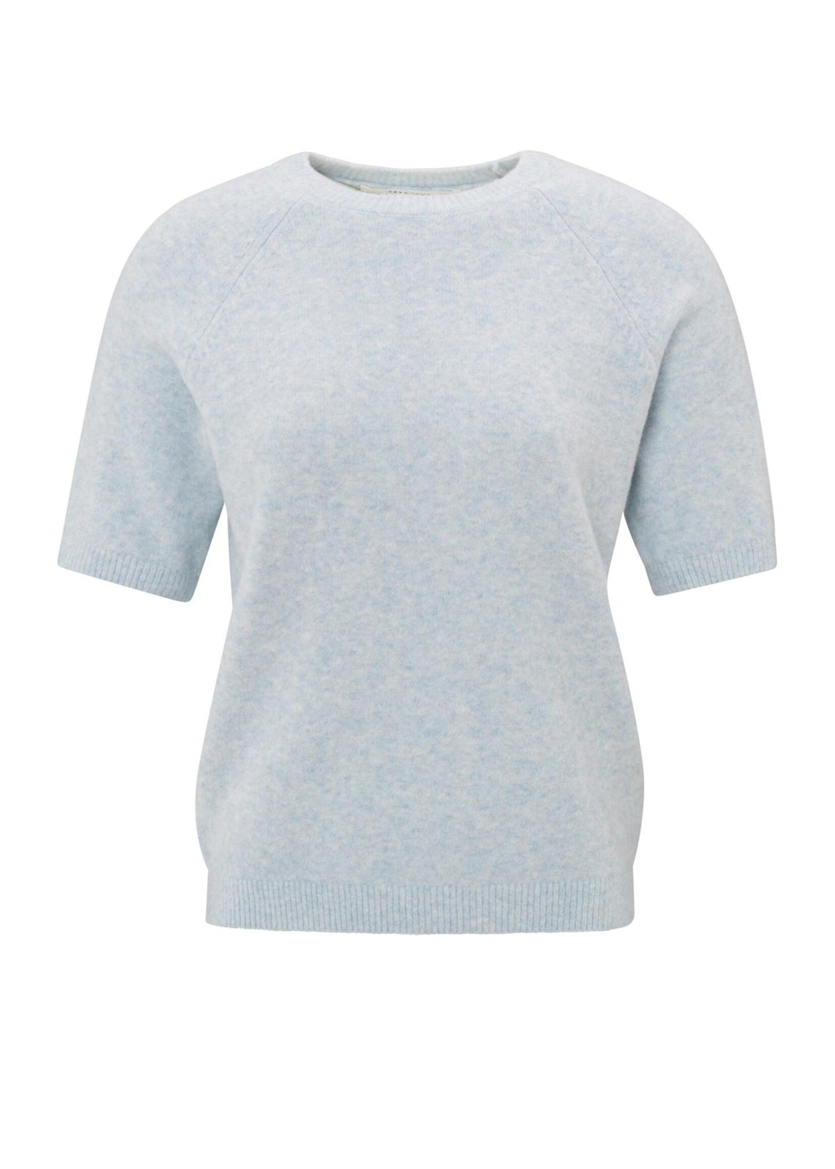 Yaya Women  YAYA Pull Raglan À Manches Courtes - Bleu Aube