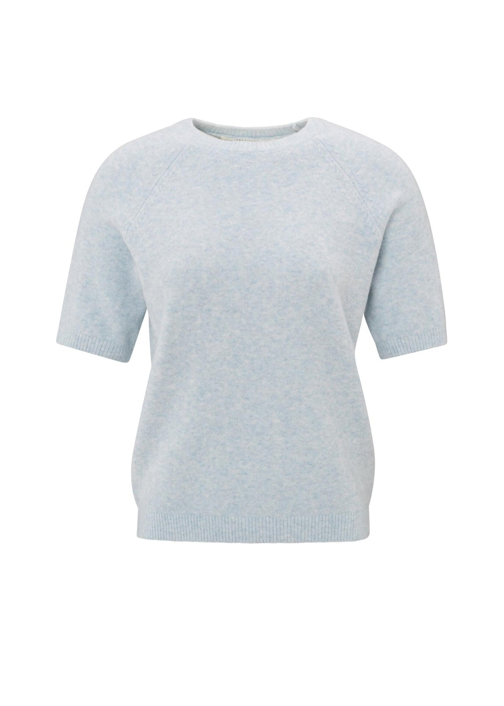 Yaya Women  YAYA Pull Raglan À Manches Courtes - Bleu Aube