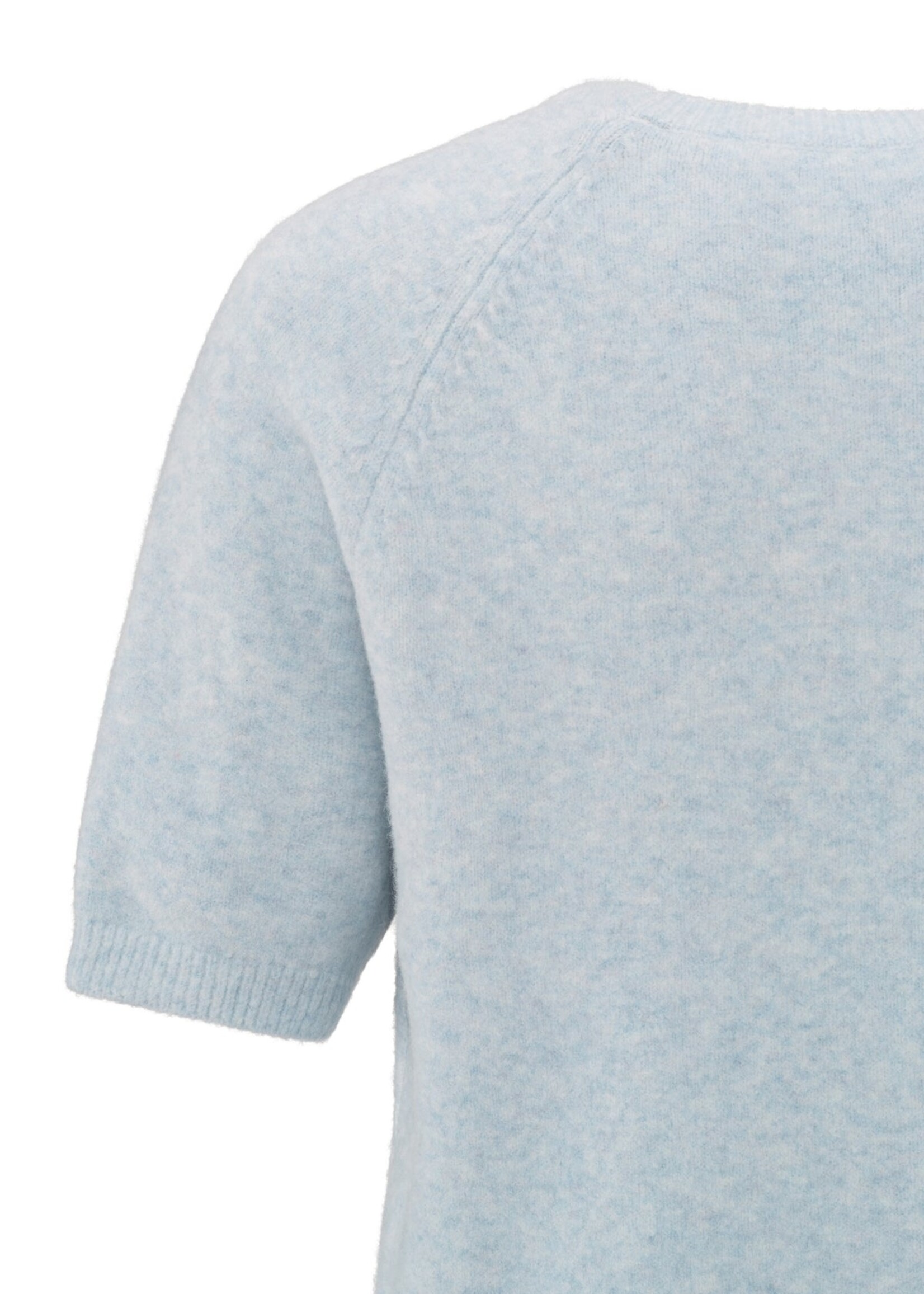 Yaya Women  YAYA Pull Raglan À Manches Courtes - Bleu Aube
