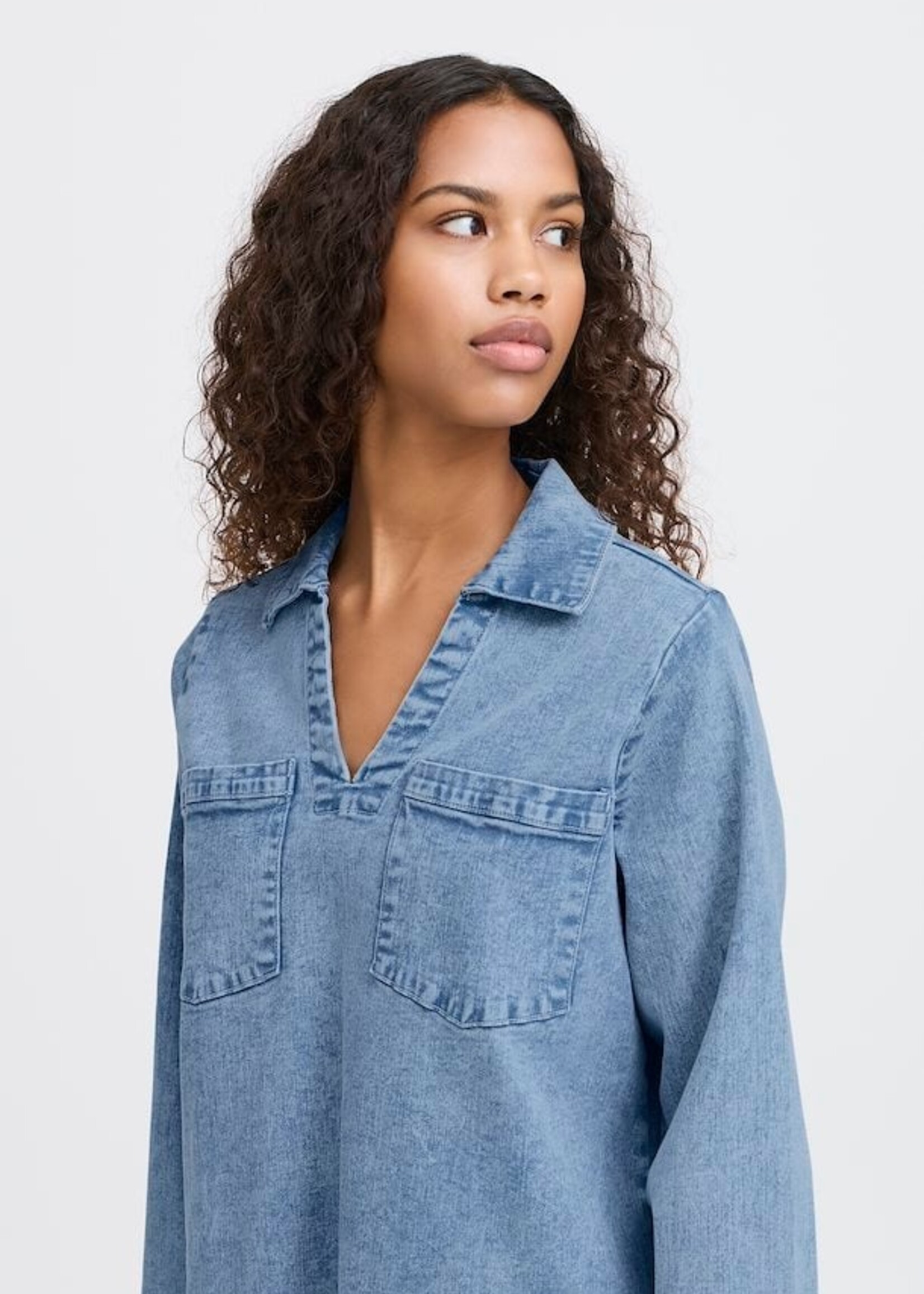 ICHI ICHI Robe En Jean IHBonnies - Bleu Clair Délavé