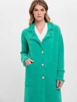 Rino & Pelle Rino & Pelle Catena Single Breasted Cardigan With Fringe - Clover Green
