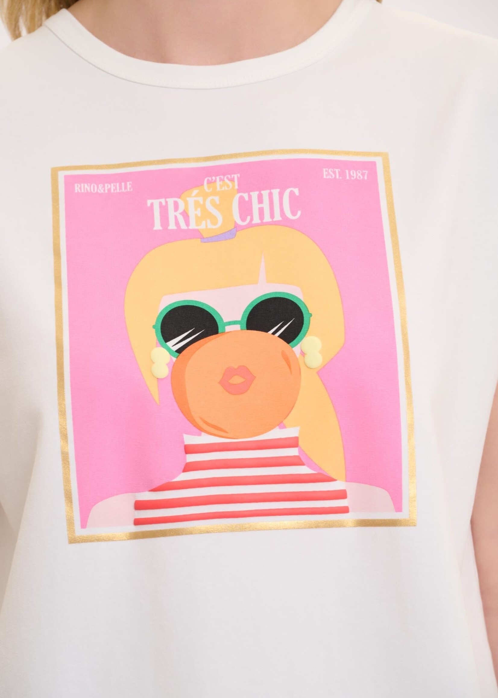 Rino & Pelle Rino & Pelle T-Shirt Nanouk Avec Imprimé - Neige Blanche
