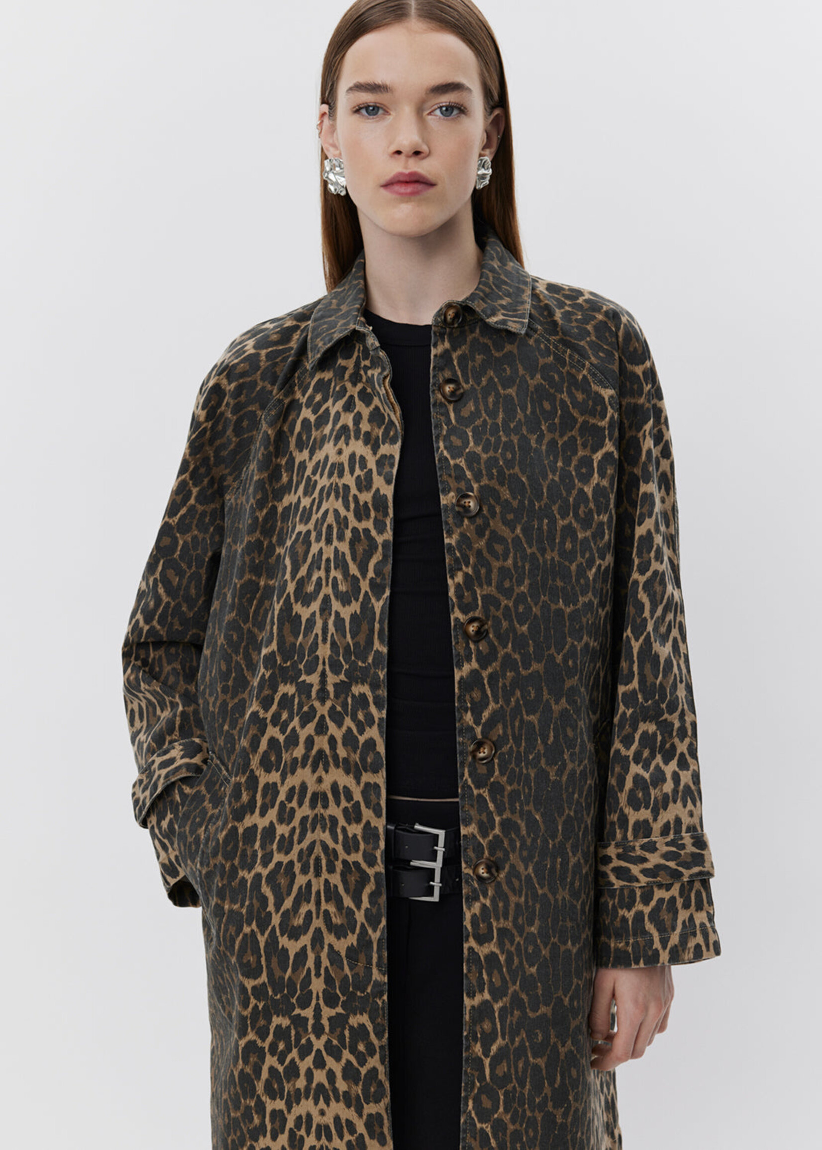 Sofie Schnoor Filipasw Trench Coat - Light Brown Leopard