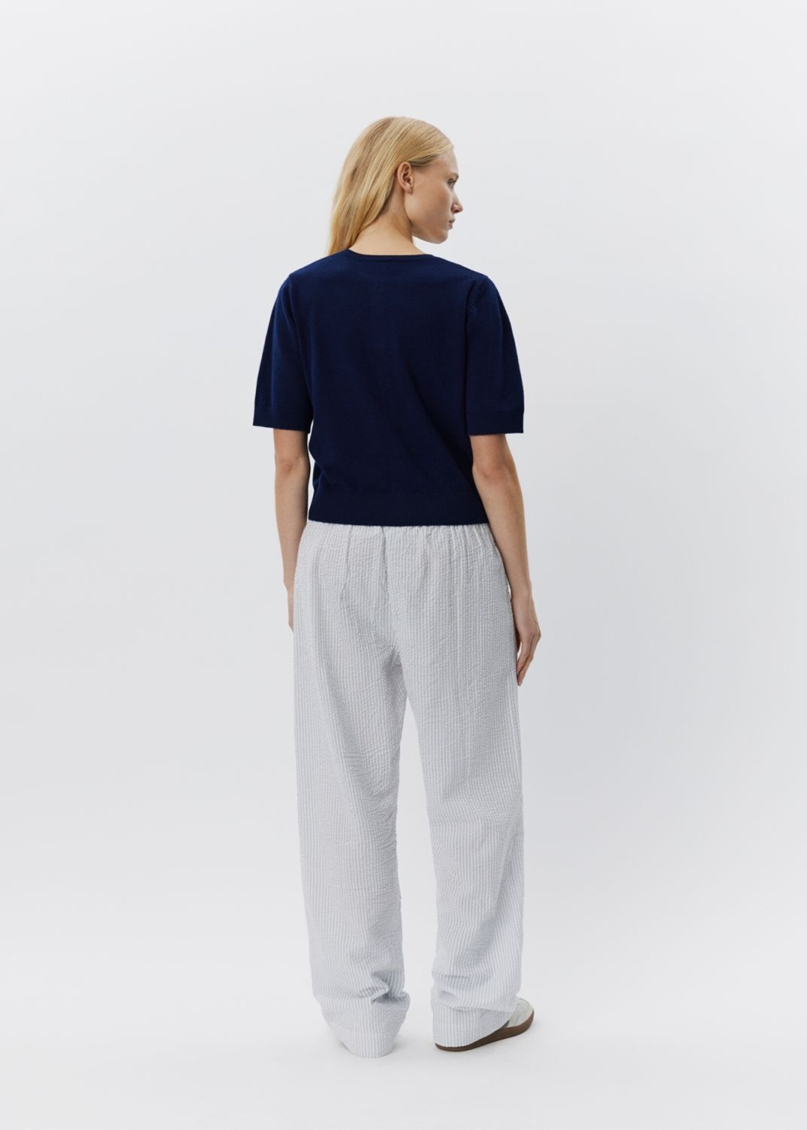 Sofie Schnoor Pantalon Abigailsw - Blanc Antique Avec Bleu