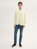 Tom Tailor Tom Tailor Chemise Coupe Standard - Lime Cream Green