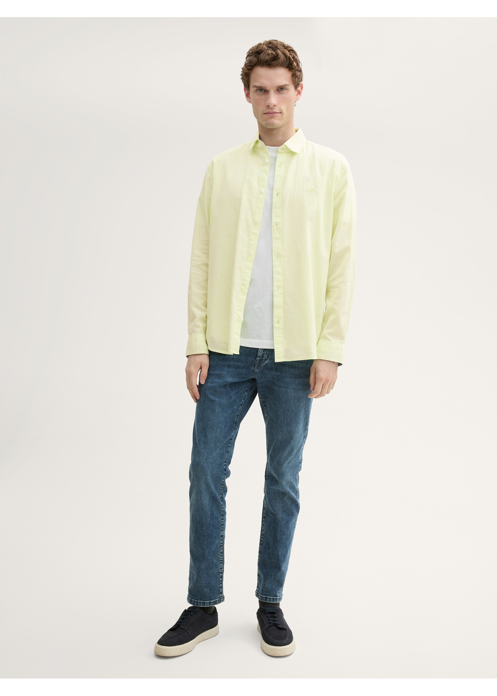 Tom Tailor Tom Tailor Regular Fit Shirt - Lime Cream Green