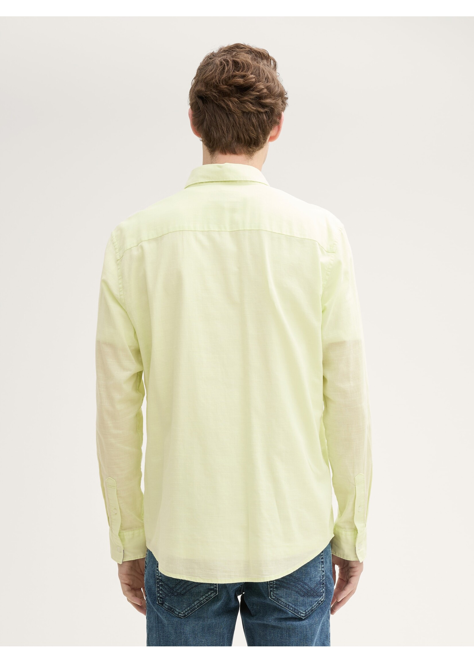 Tom Tailor Tom Tailor Chemise Coupe Standard - Lime Cream Green