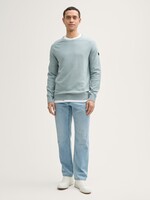 Tom Tailor Tom Tailor Pull Structuré - Grey Mint Tonal Fine Stripe
