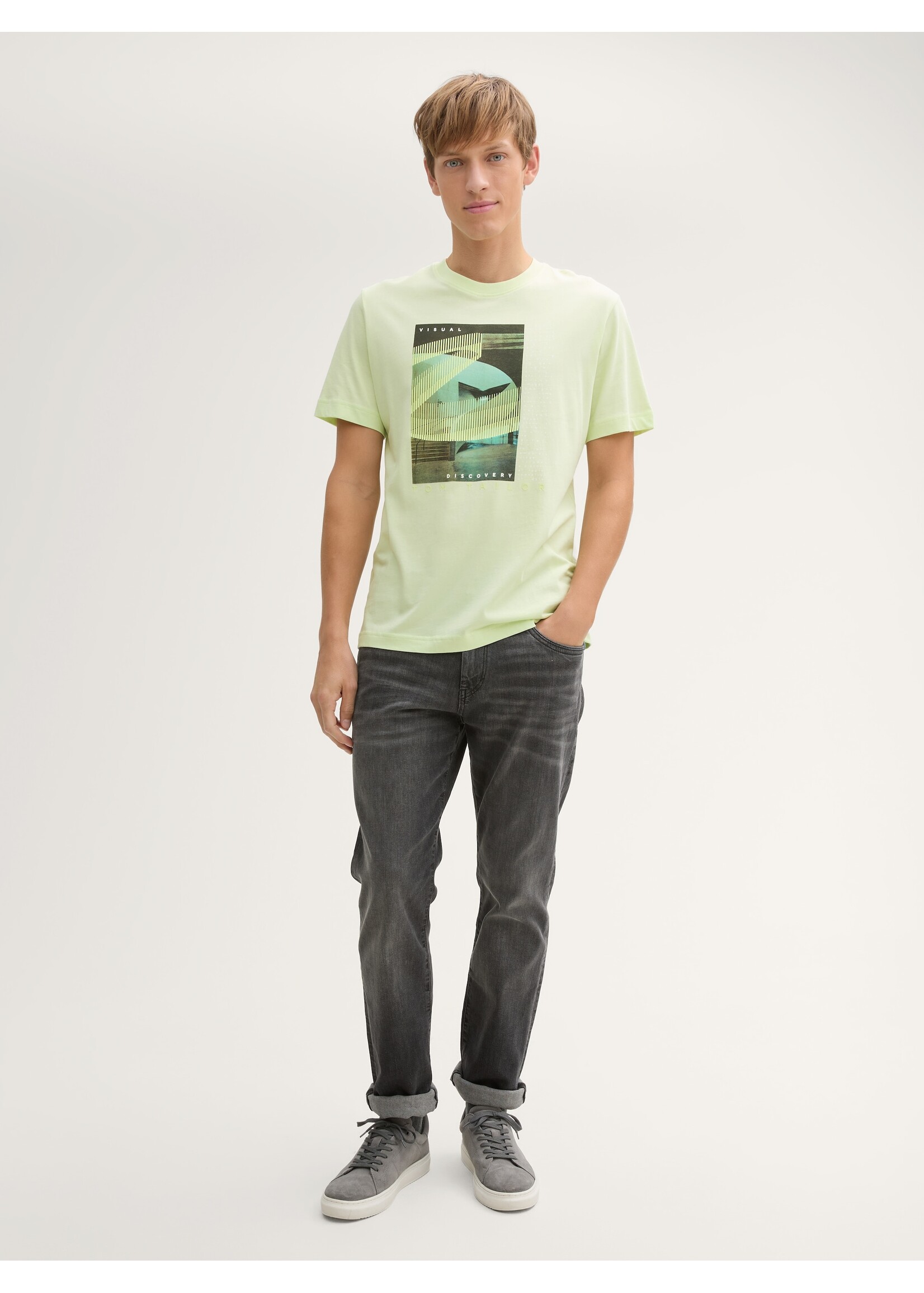 Tom Tailor Tom Tailor T-Shirt With Photo Print - Lime Cream Green