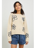 Rails Rails Pull Zoey - Ivory Navy Stitched Daises