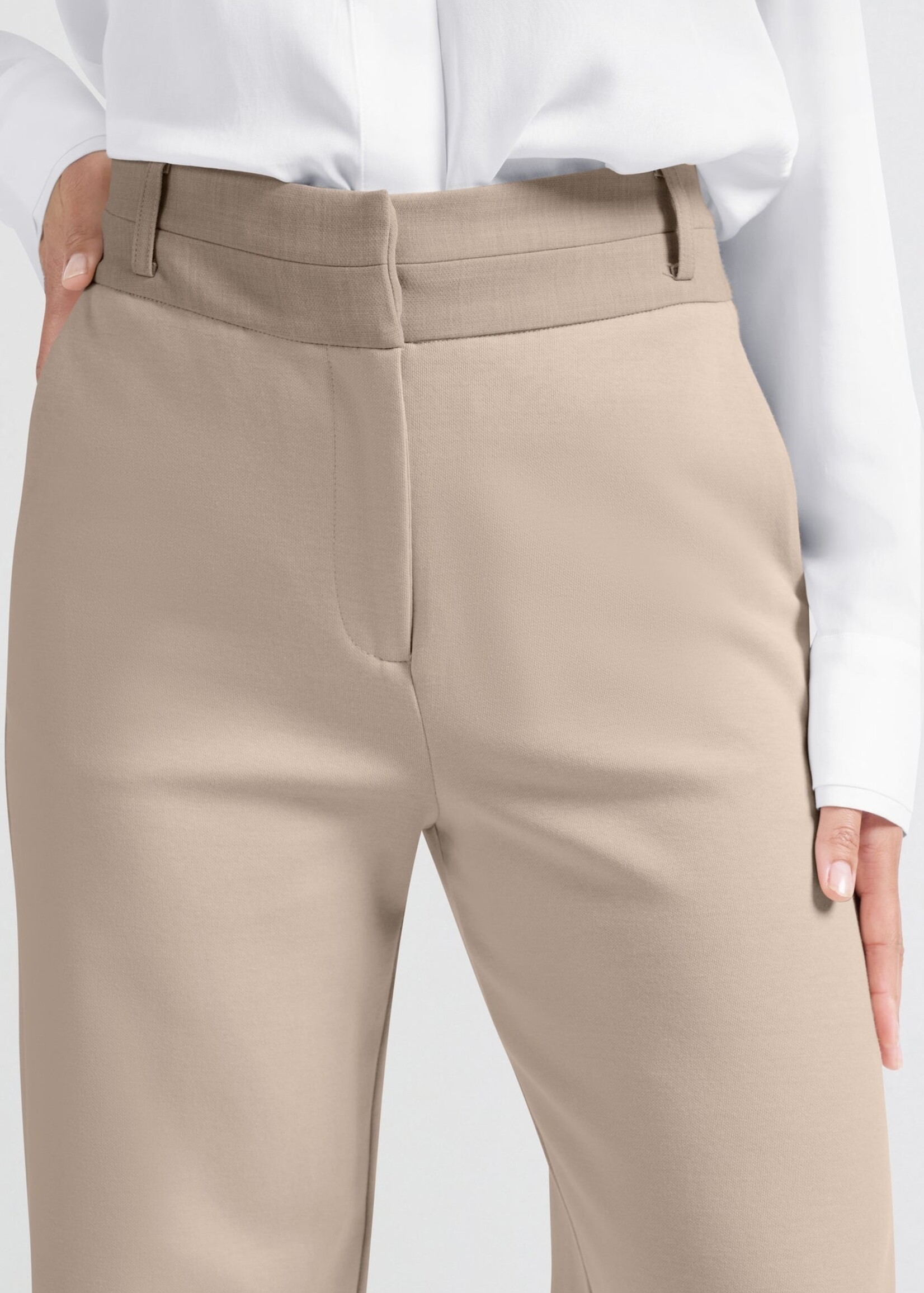 Yaya Women YAYA Pantalon Large En Jersey - Gris Plume