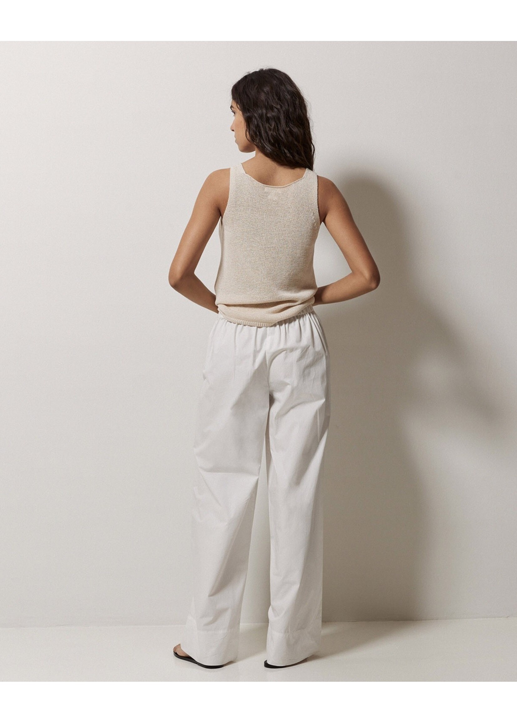 Yerse Yerse Poplin Wide-Leg Trousers - White