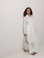 Yerse Yerse Poplin Collared-Shirt Dress - White