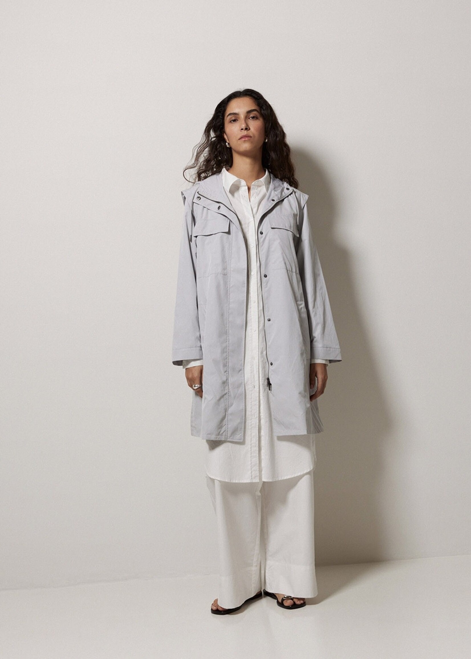 Yerse Yerse Robe Chemise À Col En Popeline - Blanc