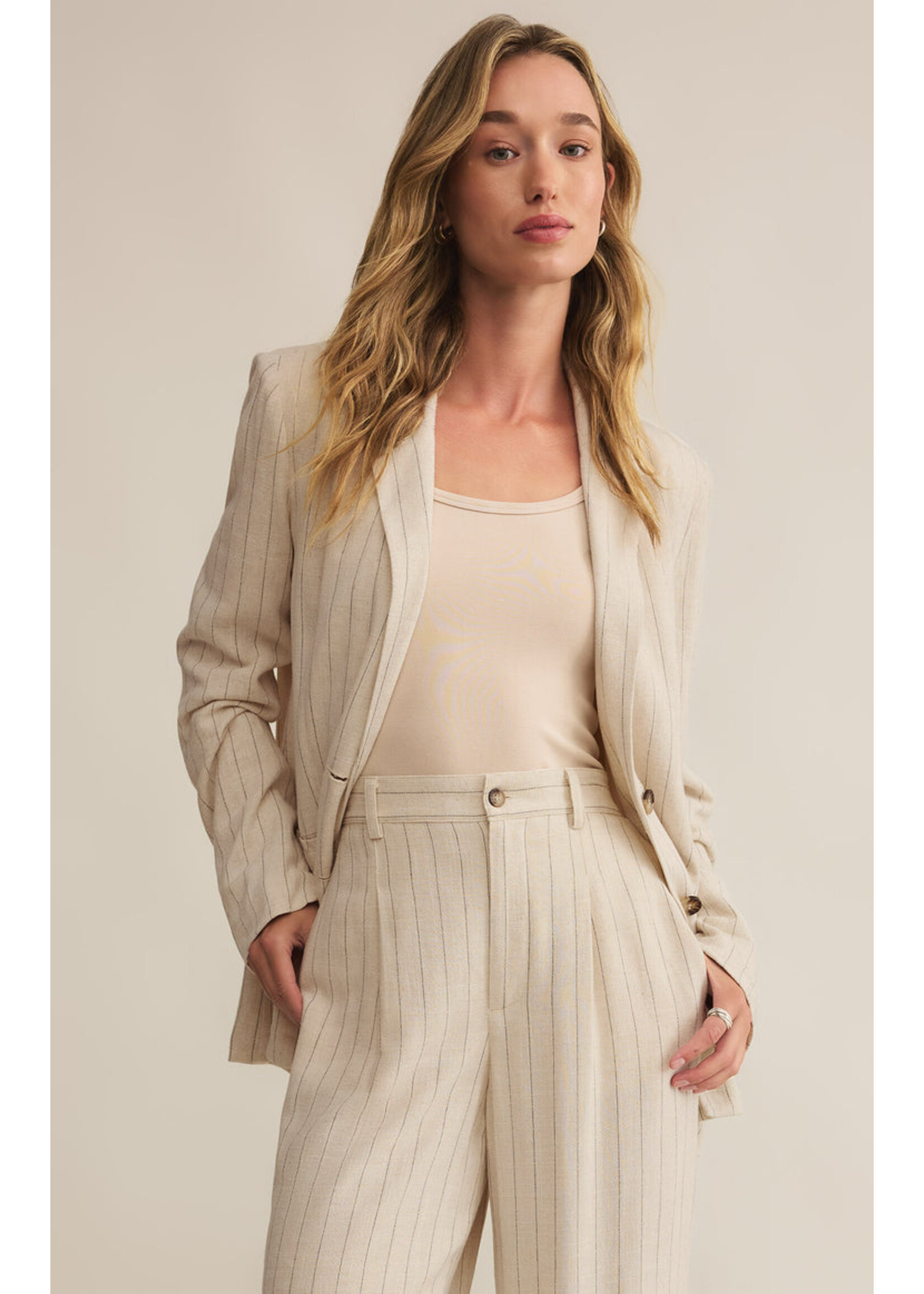 Z-Supply Z-Supply Livingston Pinstripe Blazer - Flax