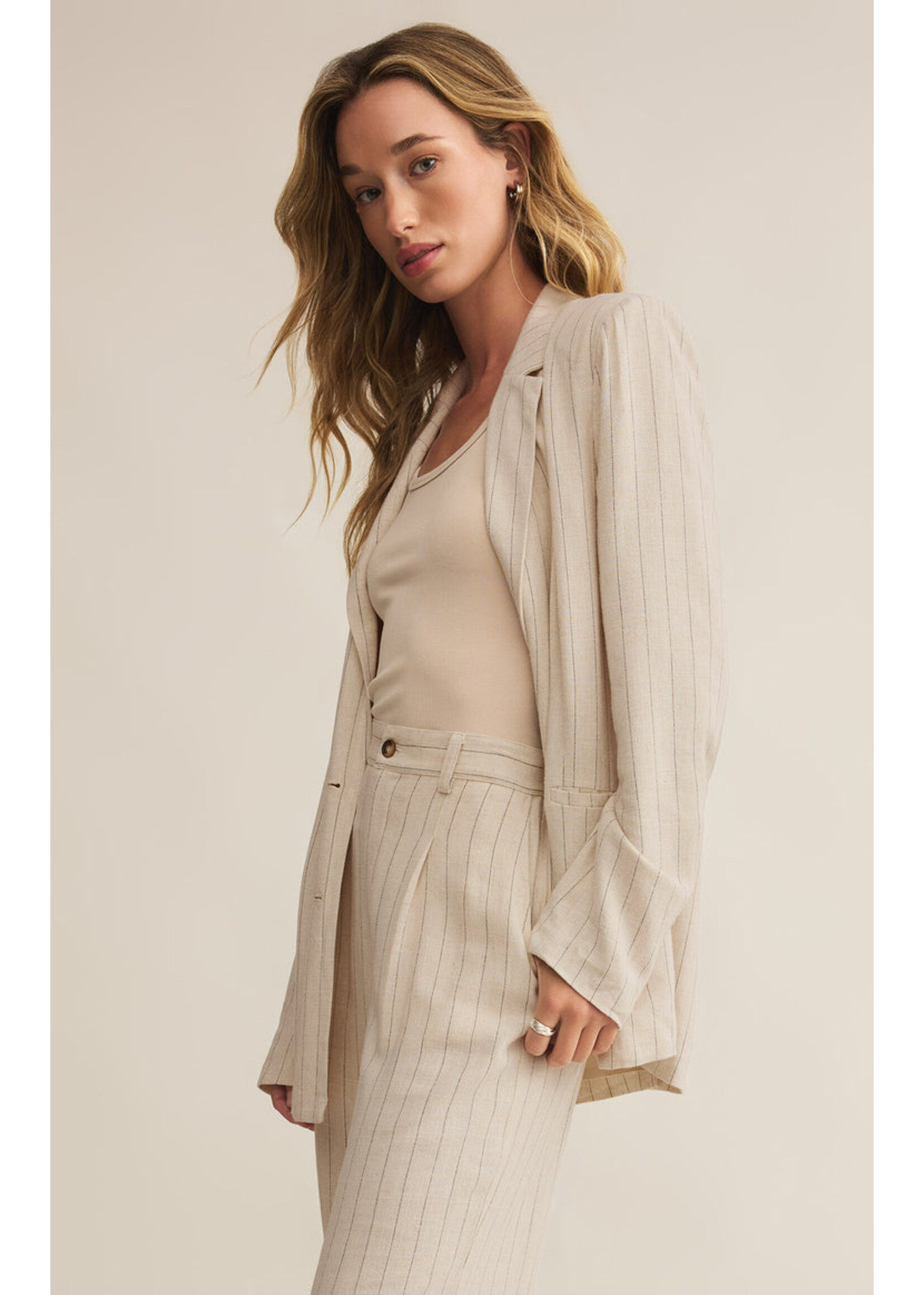 Z-Supply Z-Supply Blazer À Fines Rayures Livingston - Flax