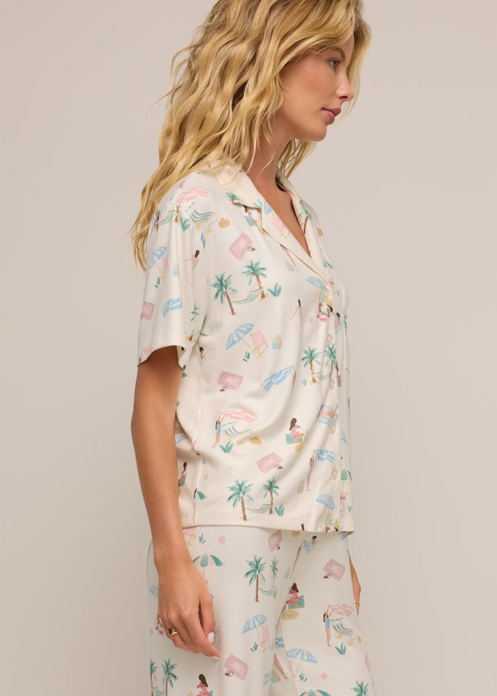 Z-Supply Z-Supply Haut De Pyjama Beach Days - Bone