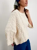 Free People Free People Pull Lavé Sur Le Rivage - Tea