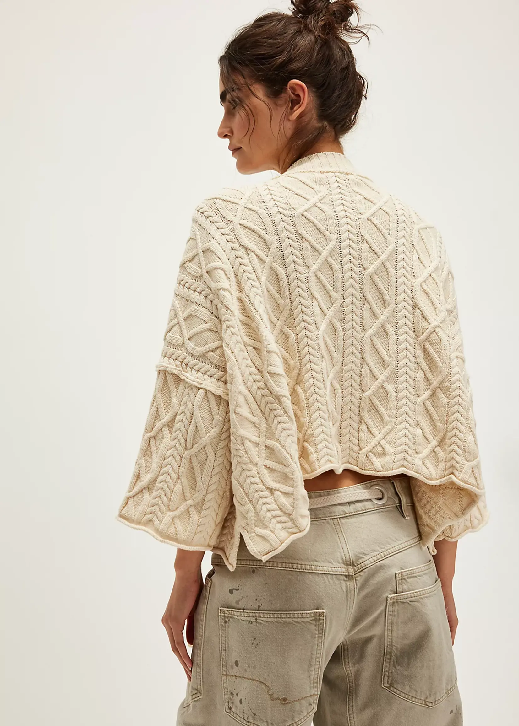 Free People Free People Pull Lavé Sur Le Rivage - Tea