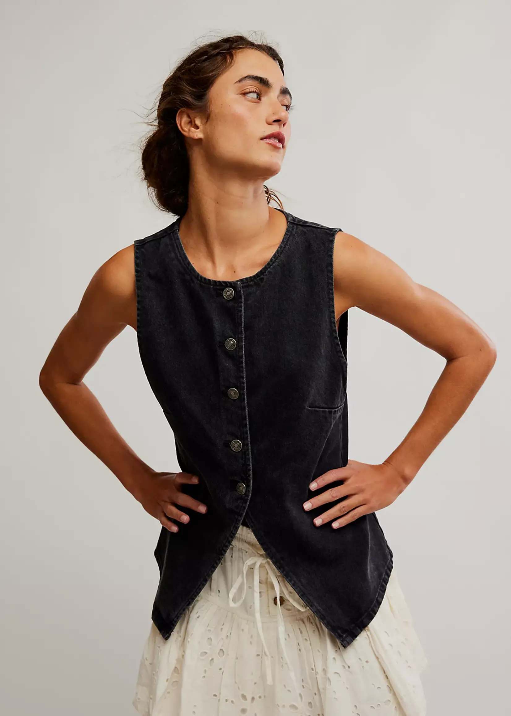 Free People Free People Aimee Vest - Black