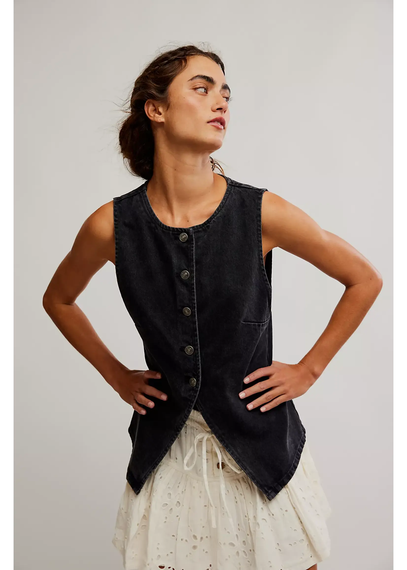 Free People Free People Aimee Vest - Black