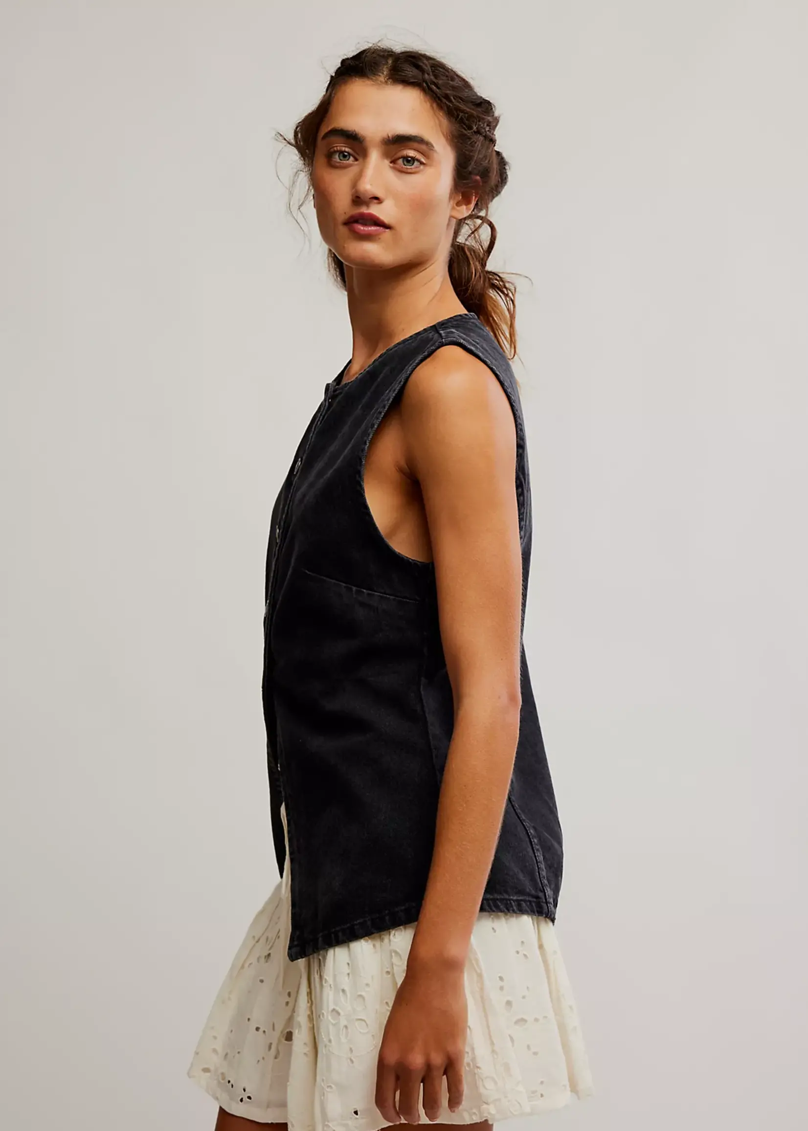 Free People Free People Aimee Vest - Black