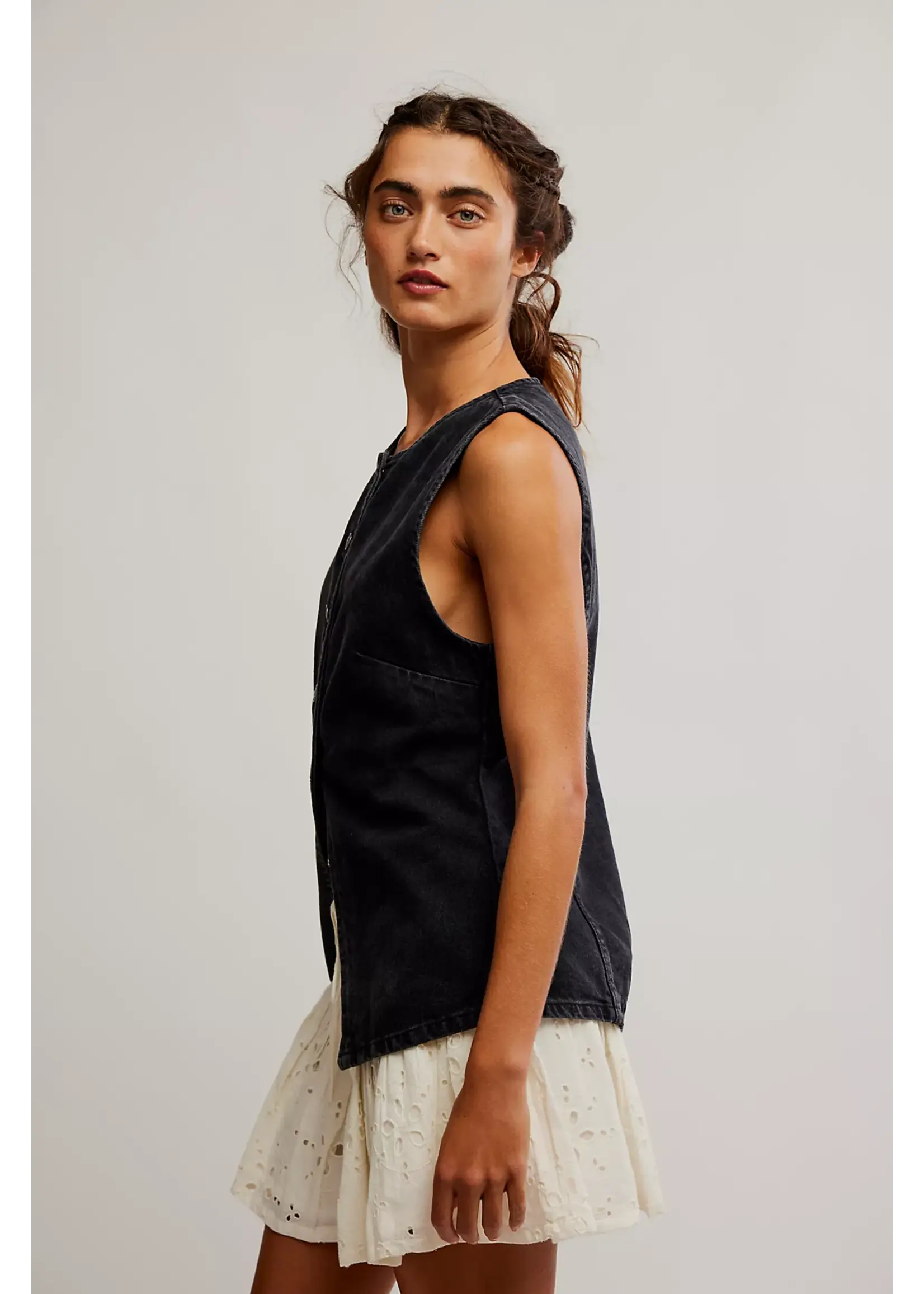 Free People Free People Aimee Vest - Black