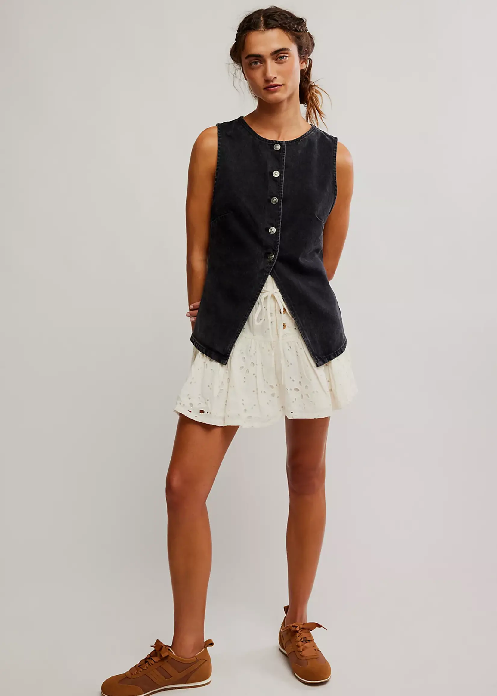 Free People Free People Gilet Aimee - Noir