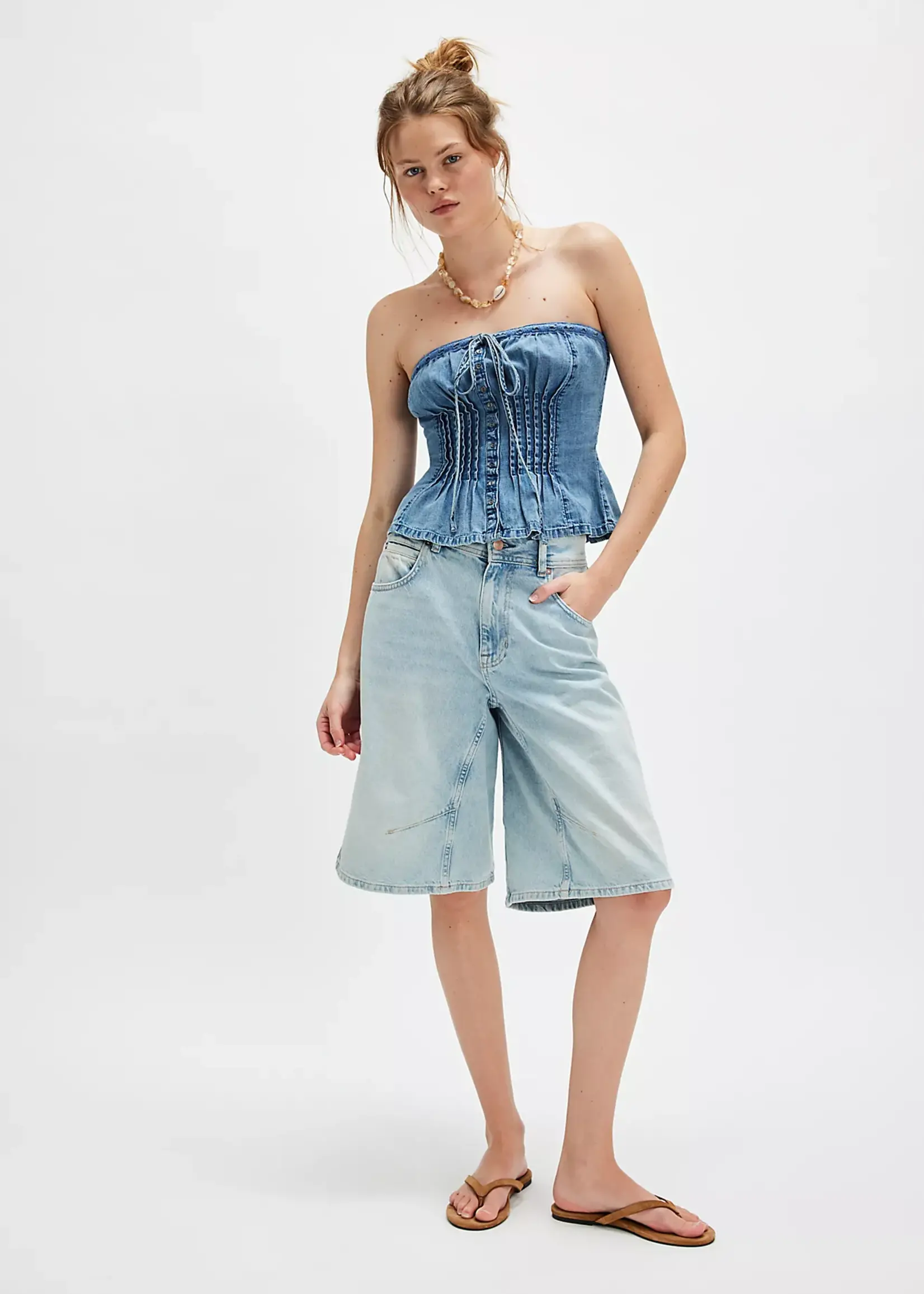 Free People Free People Tube En Denim Wink Wink - Medium Wash