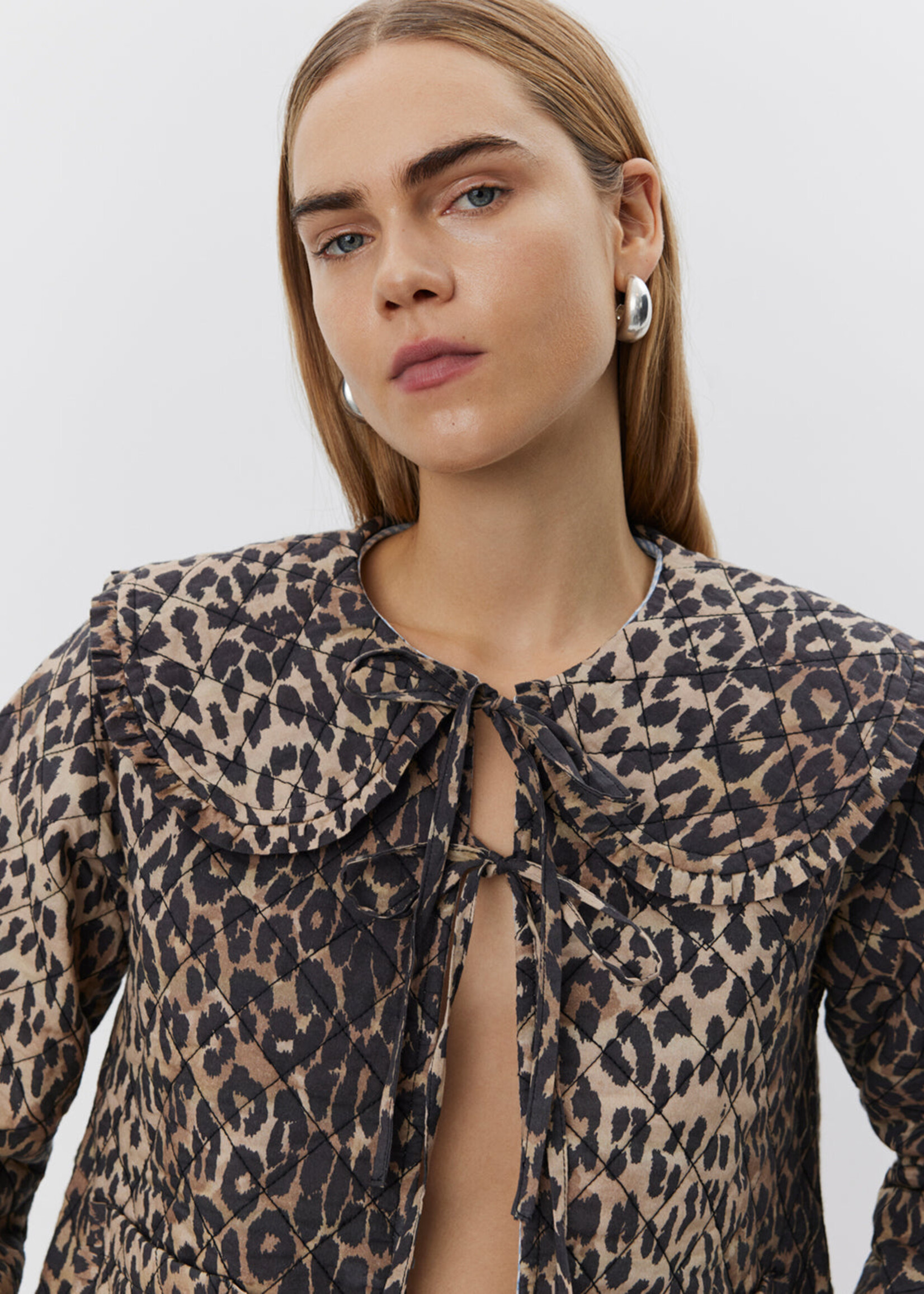 Sofie Schnoor Jacket With Bow Ties - Leopard