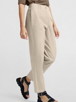 Yaya Women YAYA Pantalon En Coton Tissé - Humus Beige