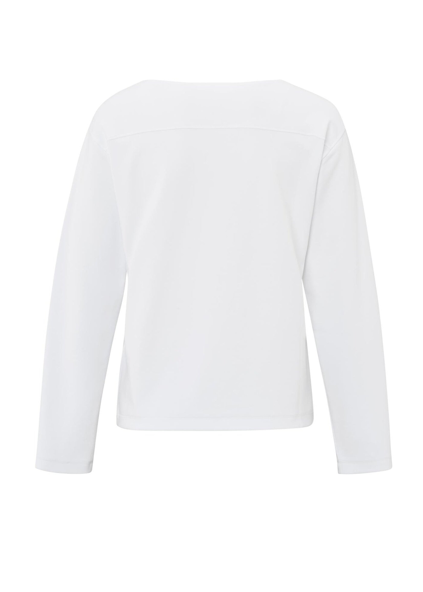 Yaya Women YAYA Long Sleeve Top With Seam Details - Blanc De Blanc