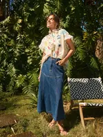 Saint Tropez Saint Tropez Joann Skirt - Medium Blue Den