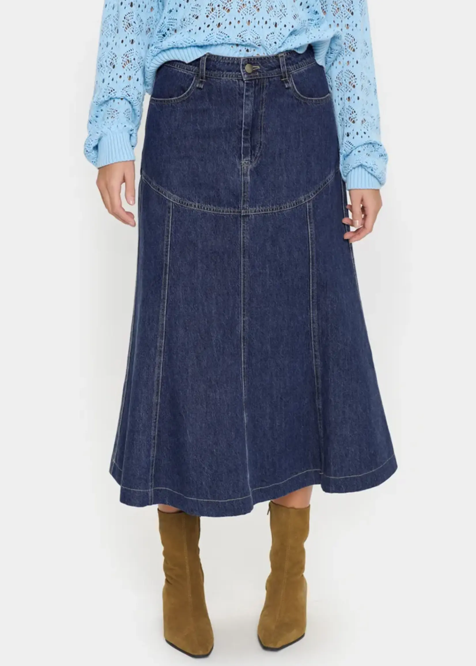Saint Tropez Saint Tropez Joann Skirt - Medium Blue Den