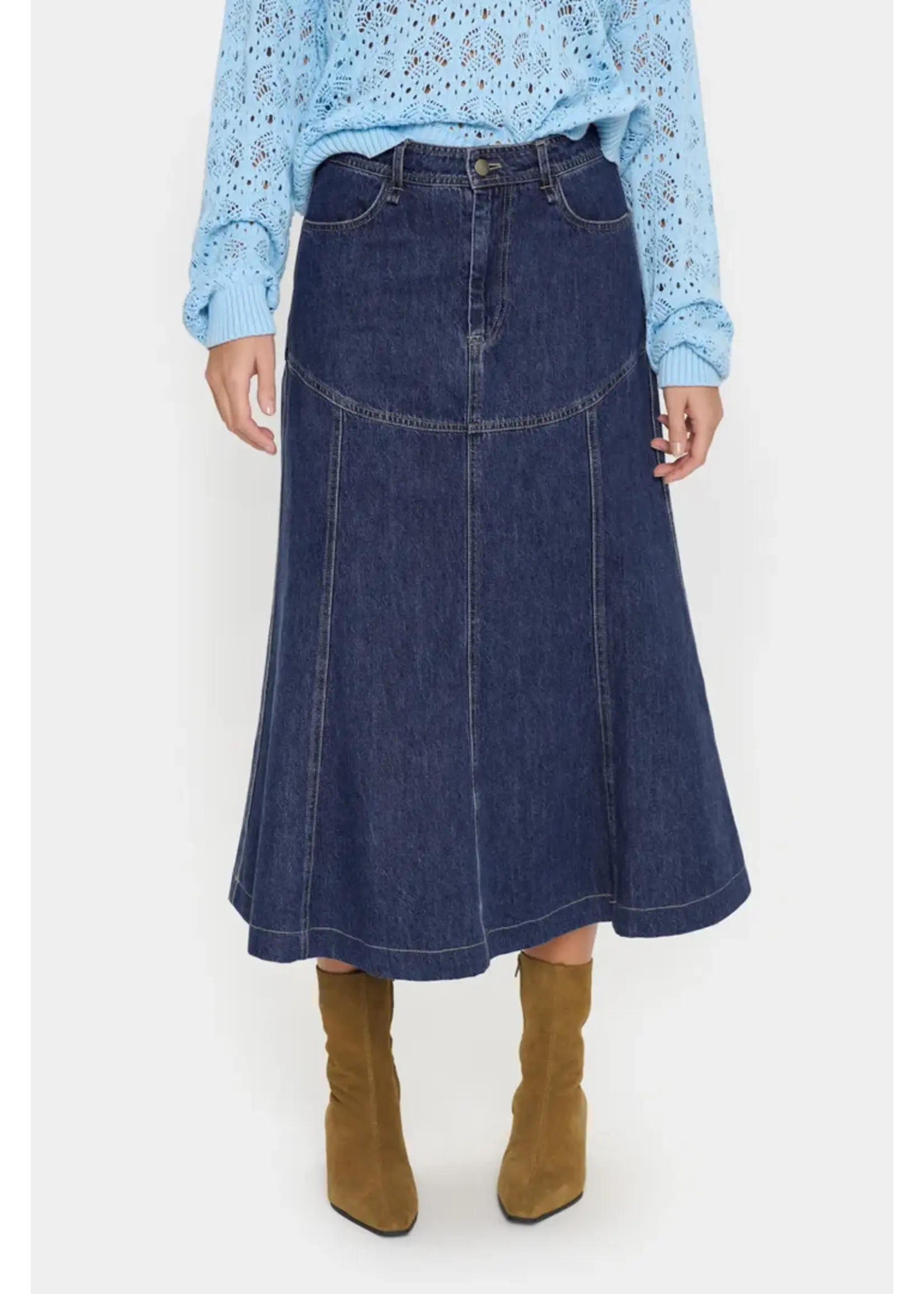 Saint Tropez Saint Tropez Joann Skirt - Medium Blue Den