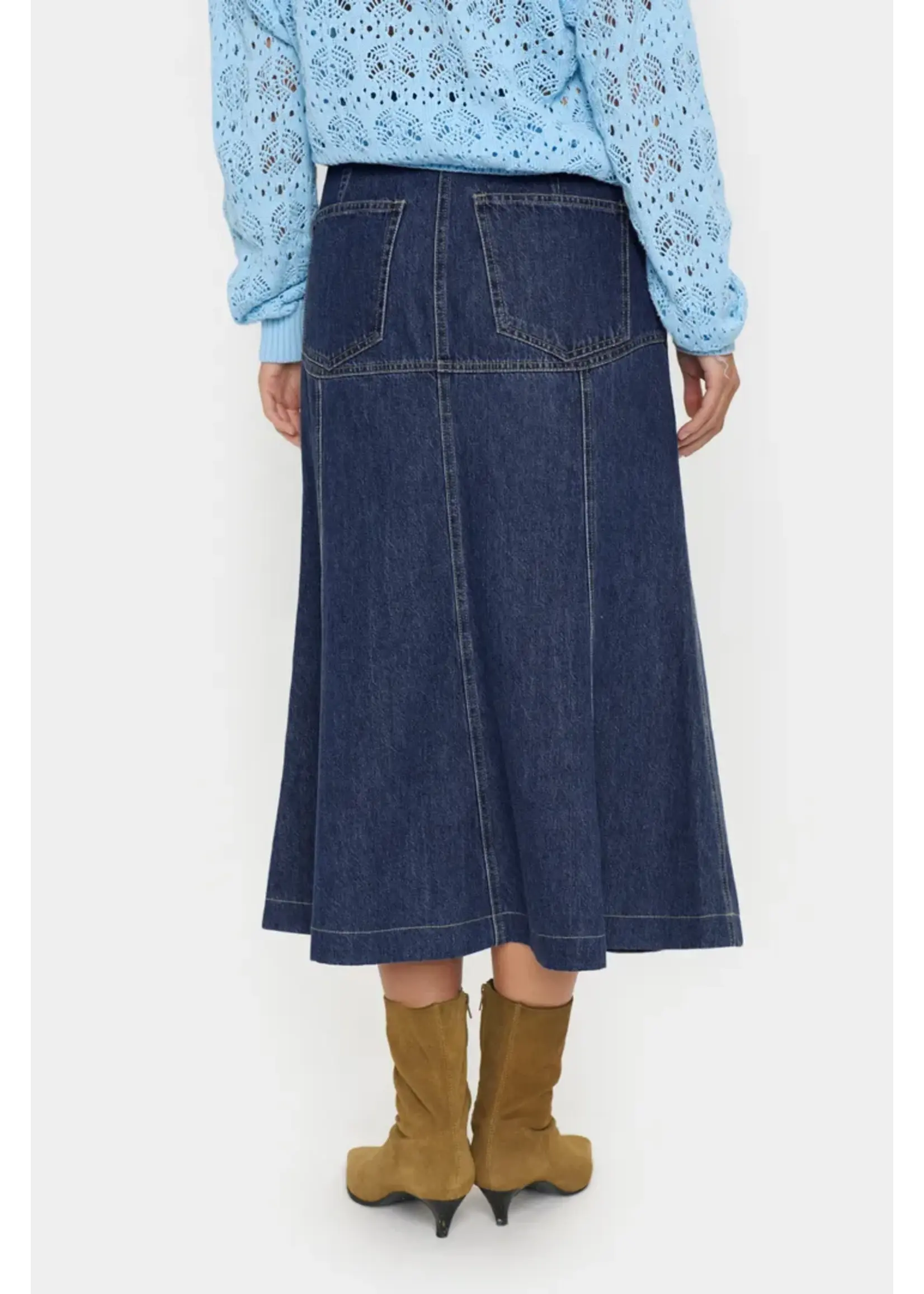 Saint Tropez Saint Tropez Joann Skirt - Medium Blue Den