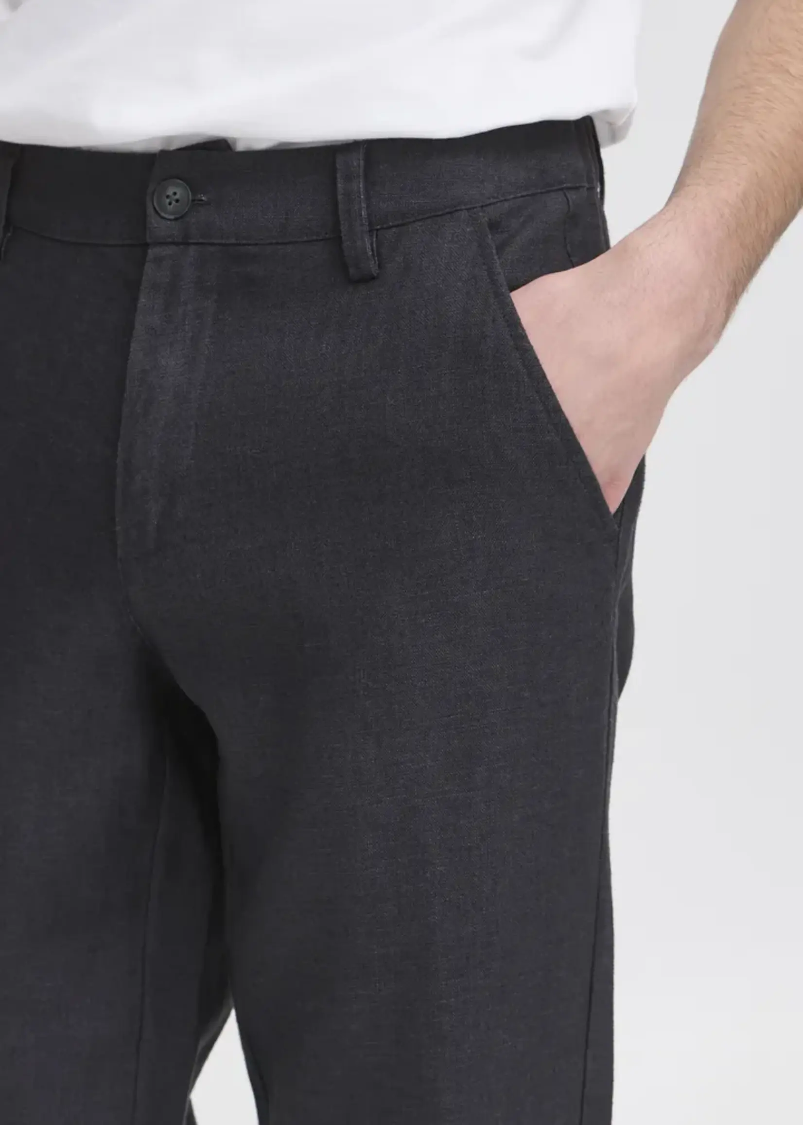 Casual Friday Casual Friday Pandrup 100% Linen Pants - Black Beauty