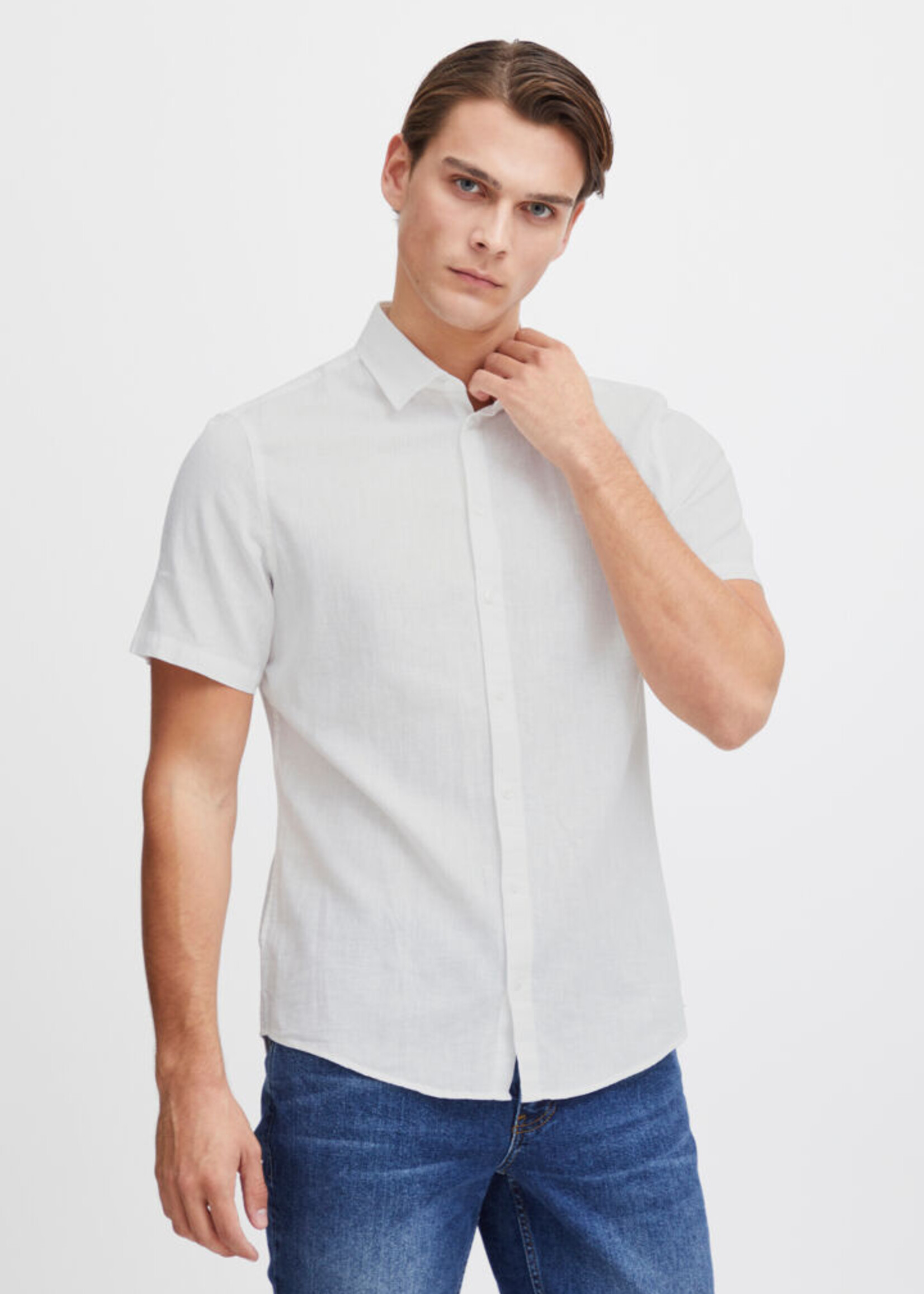 Casual Friday Casual Friday Aksel SS Linen Mix Shirt - Snow White