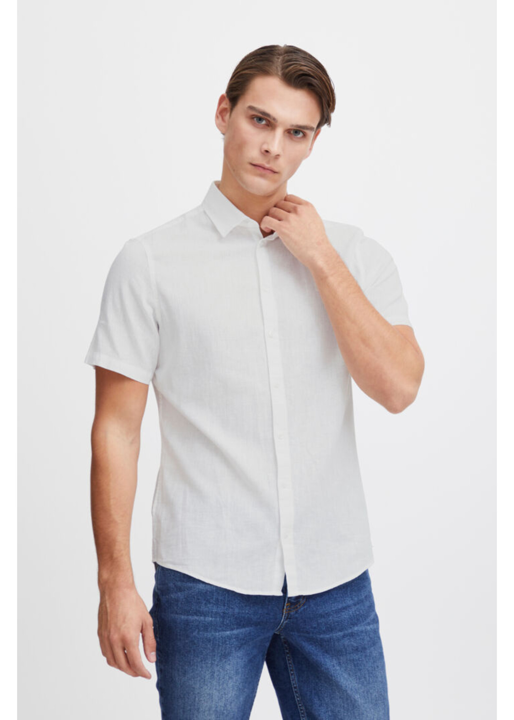 Casual Friday Casual Friday Aksel SS Linen Mix Shirt - Snow White