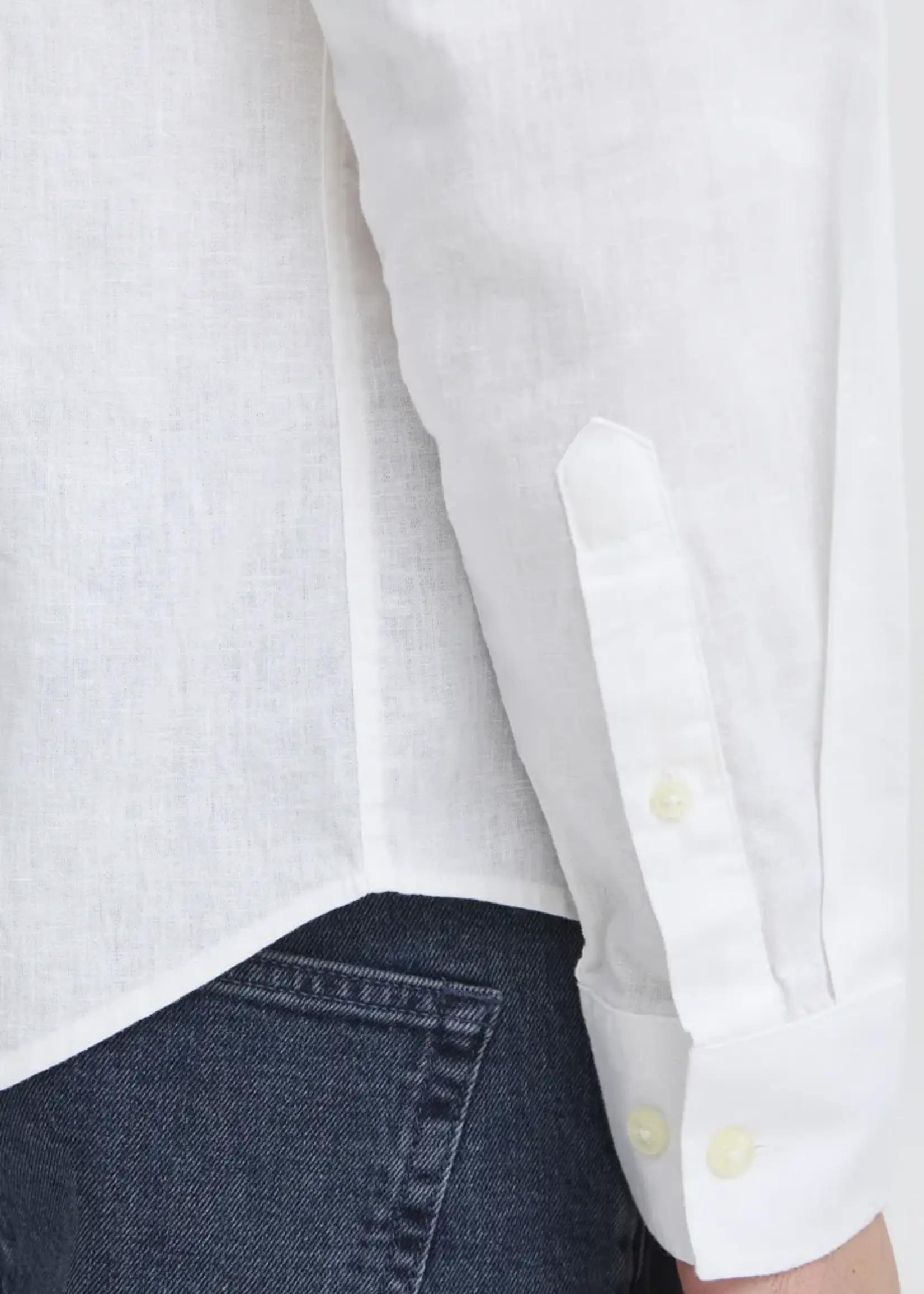 Casual Friday Casual Friday Anton BD LS Linen Mix Shirt - Snow White
