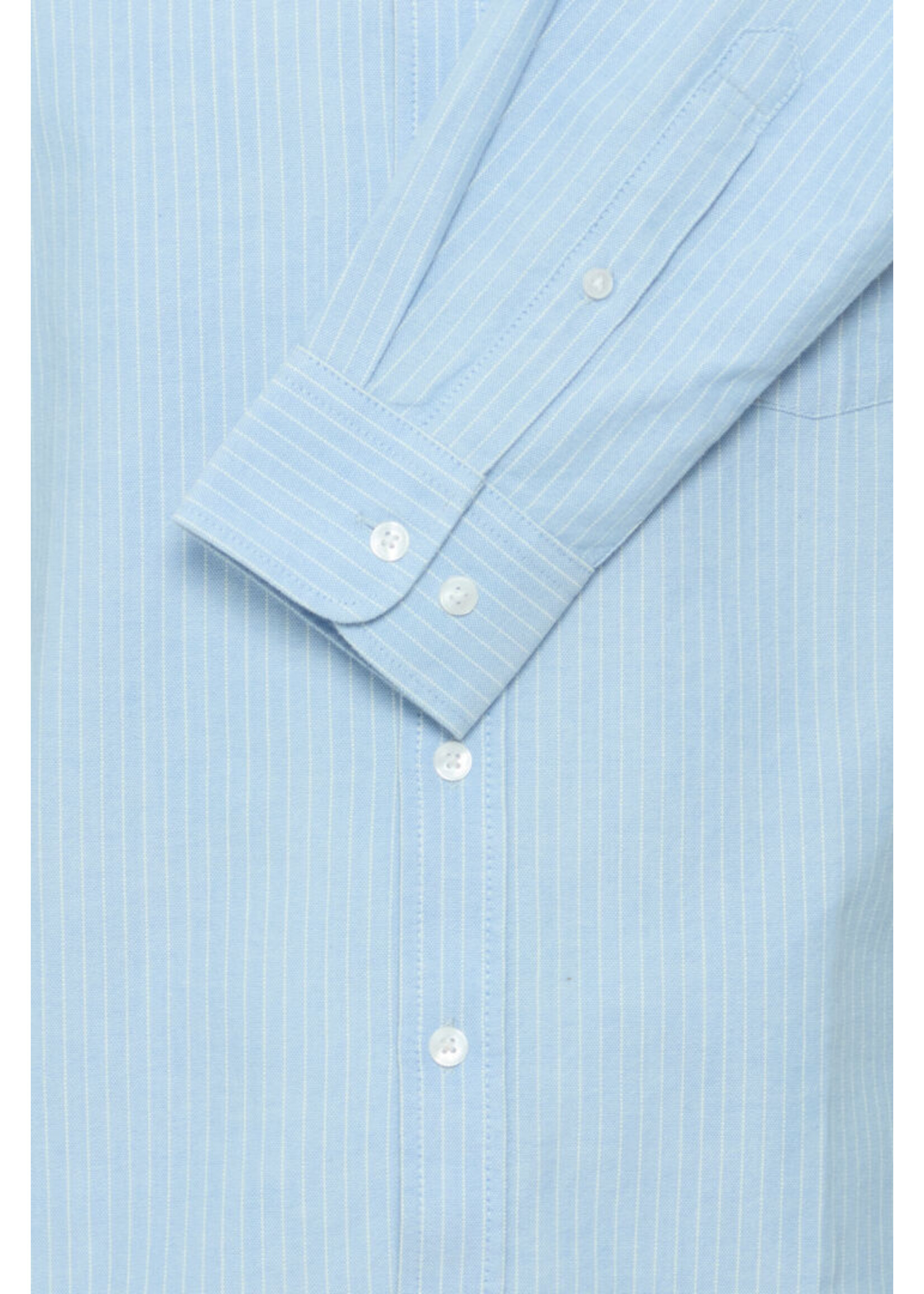 Casual Friday Casual Friday Vincent LS BD Wide Stripped Shirt - Blue Bell