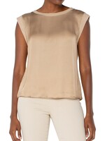 Liverpool Liverpool Sleeveless Woven Knit Top - Champagne