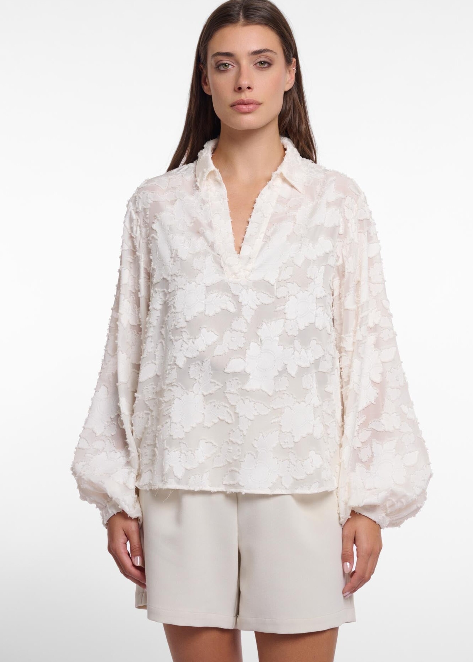 Rino & Pelle Rino & Pelle Holda Long Sleeve Blouse - Snow White
