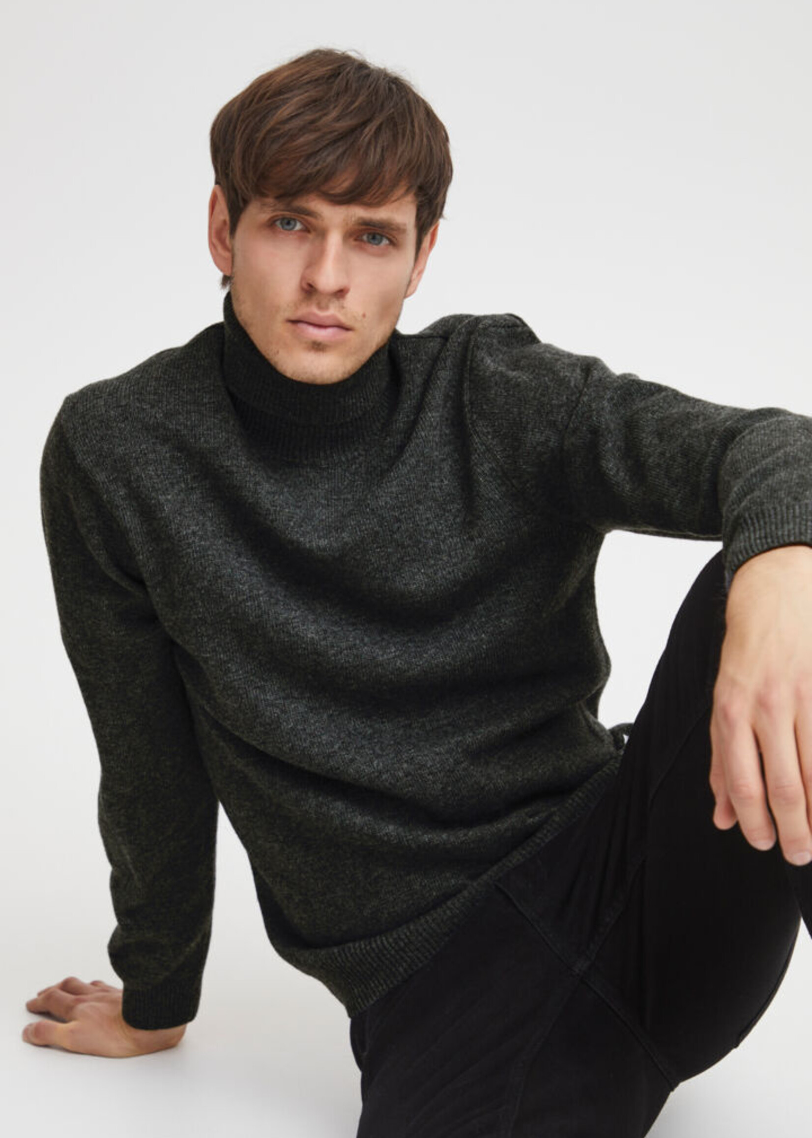 Casual Friday Casual Friday Karl Roll Bounty Knit Pullover - Pewter Mix