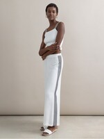 Surkana Surkana Wide Leg Pants With Embroidery - White