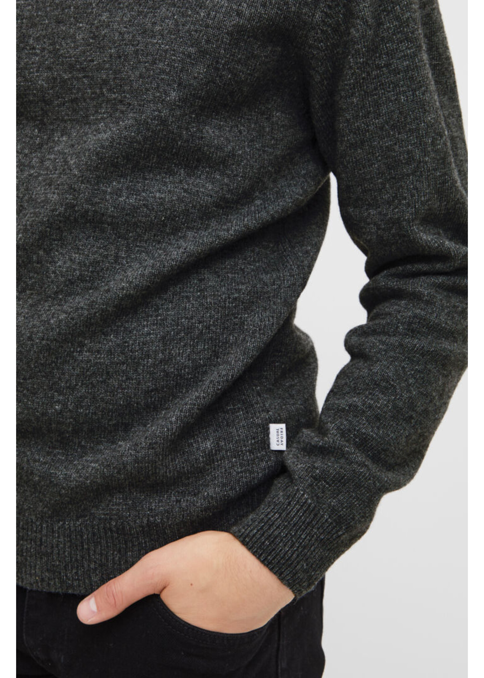 Casual Friday Casual Friday Karl Roll Bounty Knit Pullover - Pewter Mix