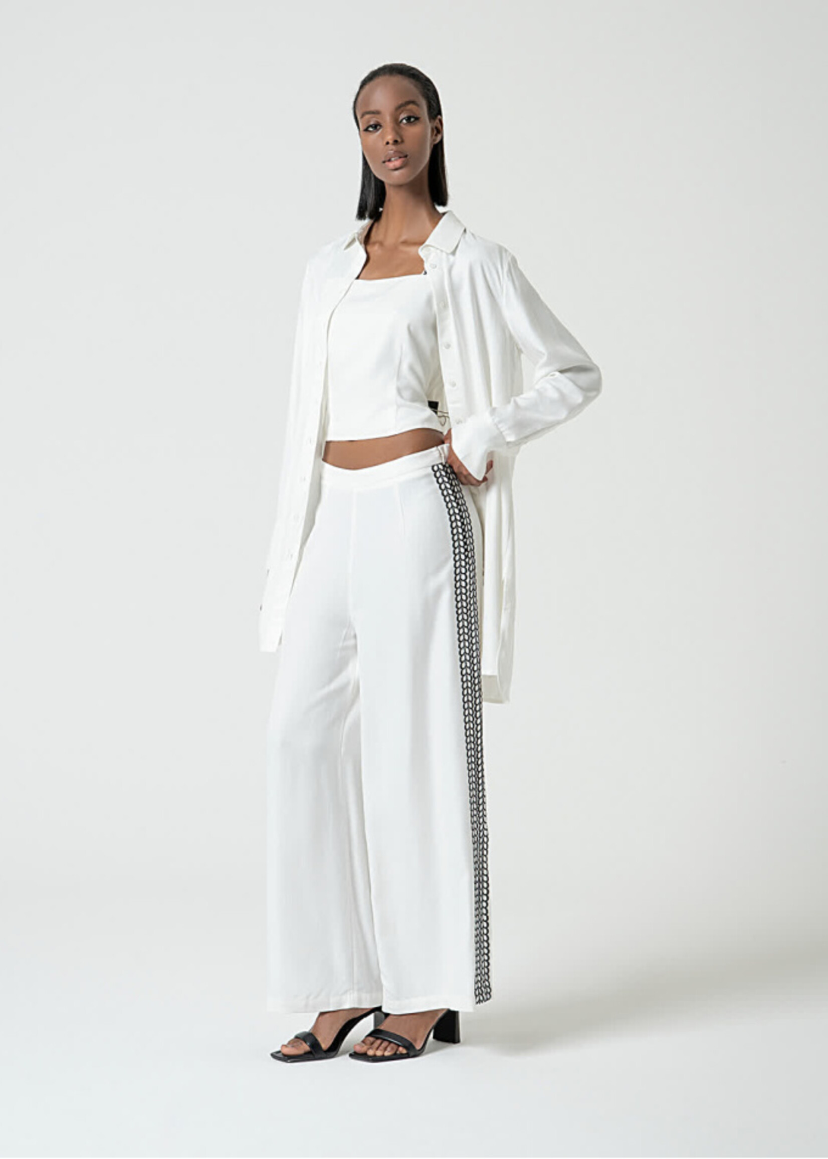 Surkana Surkana Chemise Ample Avec Fentes - Blanc
