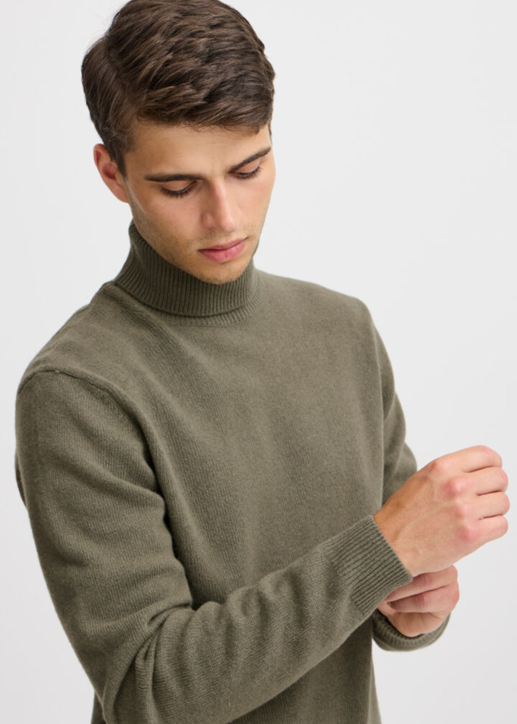 Casual Friday Casual Friday Karl Roll Neck Bounty Knit Pullover - Olivine